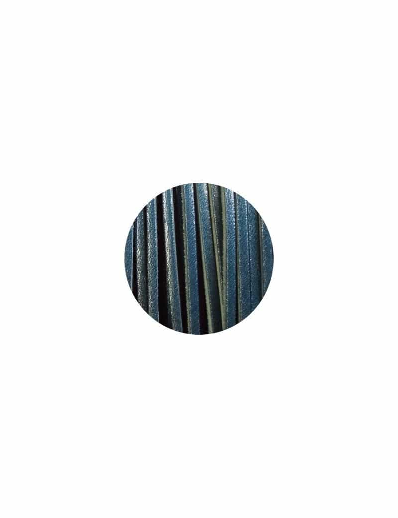 Lacet de cuir carré noir français de 3mm-vente au cm Lacet de cuir carré noir français de 3mm-vente au cm