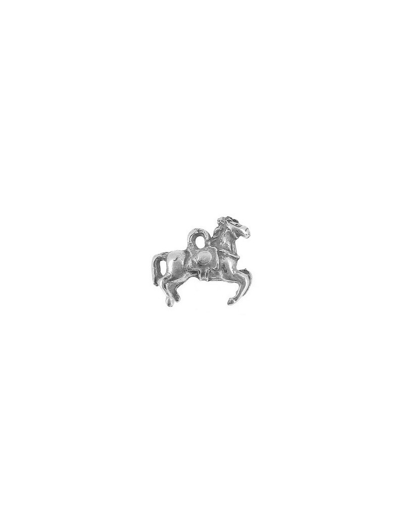Cheval de 16mm placage argent à suspendre Cheval de 16mm placage argent à suspendre
