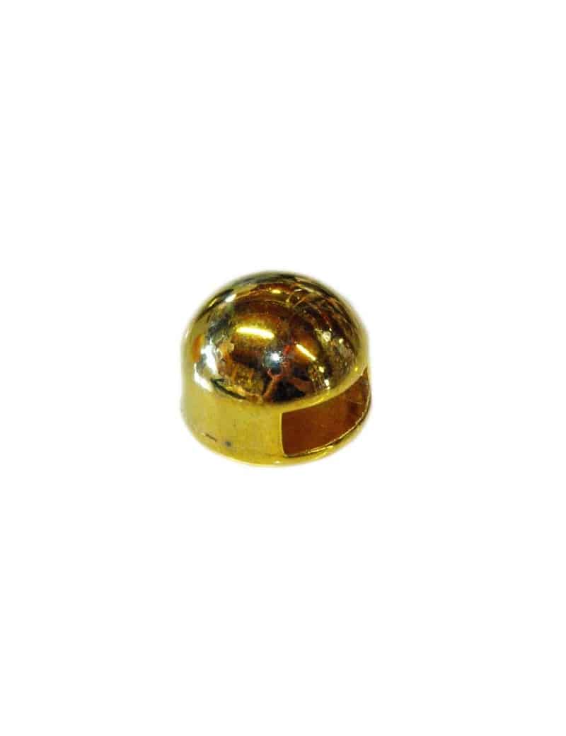 Passant demi-sphère couleur or pour cuir plat de cuir de 5mm Passant demi-sphère couleur or pour cuir plat de cuir de 5mm
